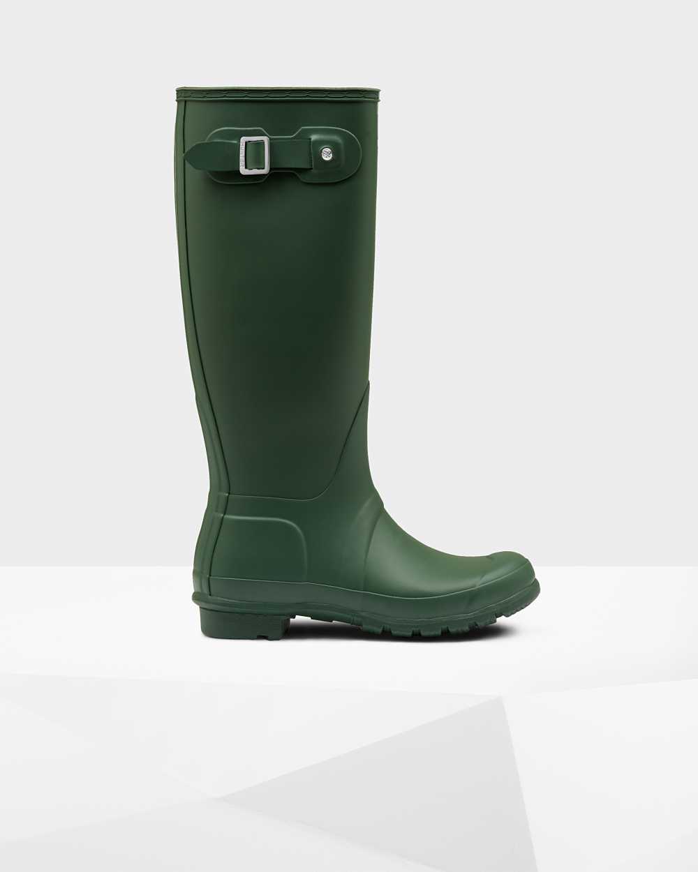 Womens Hunter Original Tall Rain Boots Green | LXAWHJ-482